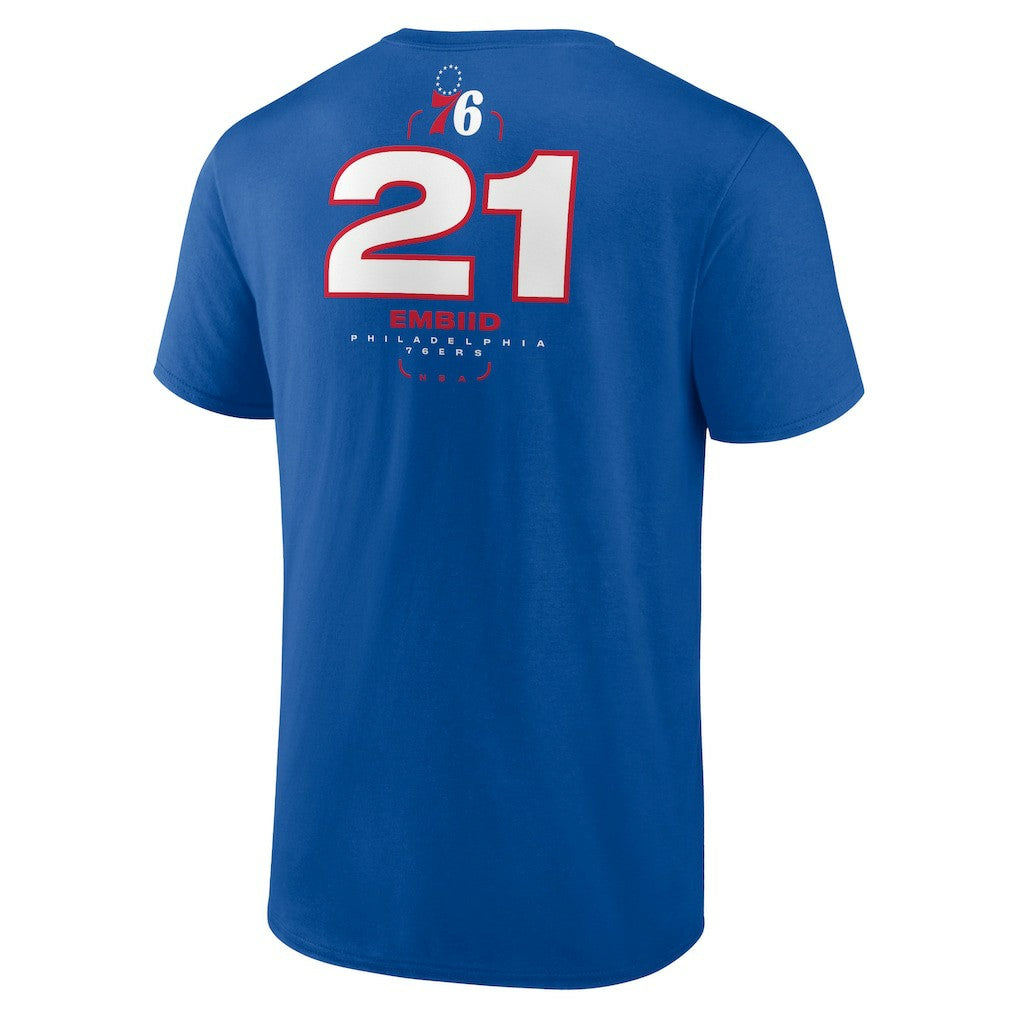 Joel Embiid Philadelphia 76ers Behind The Back Name & Number T-Shirt Royal - NBA