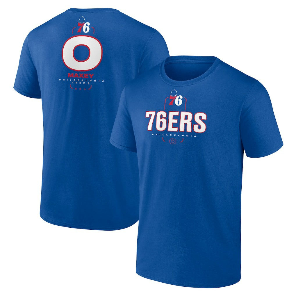 Tyrese Maxey Philadelphia 76ers Behind The Back Name & Number T-Shirt Royal - NBA