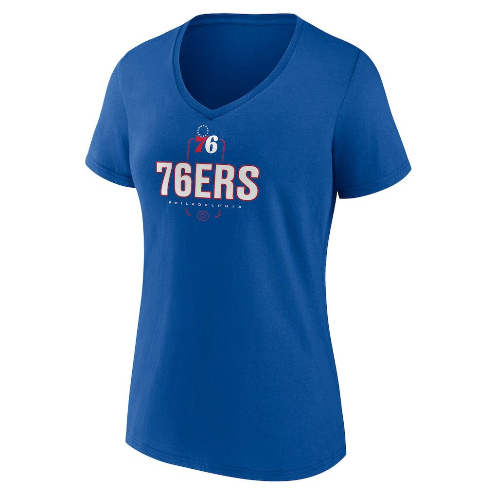 Tyrese Maxey Philadelphia 76ers Women's Behind The Back Name & Number V-Neck T-Shirt Royal - NBA