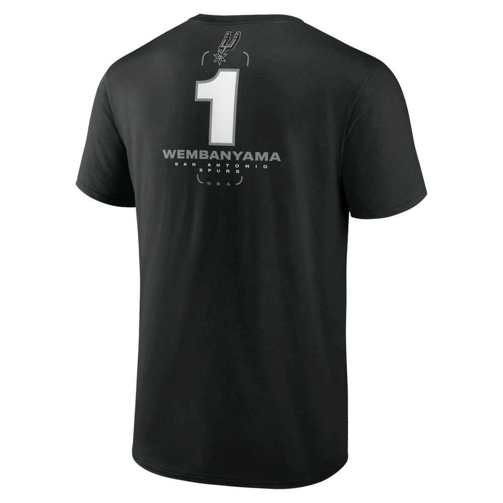 Victor Wembanyama San Antonio Spurs Behind The Back Name & Number T-Shirt Black - NBA