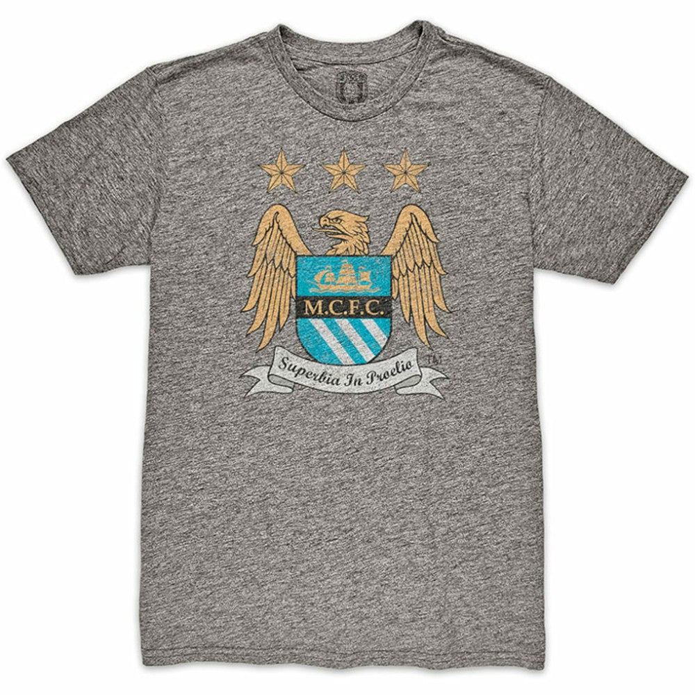 Manchester City 1863FC Retro Crest T-Shirt Heather Gray - FIFA World CUP