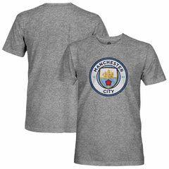 Manchester City 1863FC Tri-Blend Color Crest T-Shirt Heather Gray - FIFA World CUP