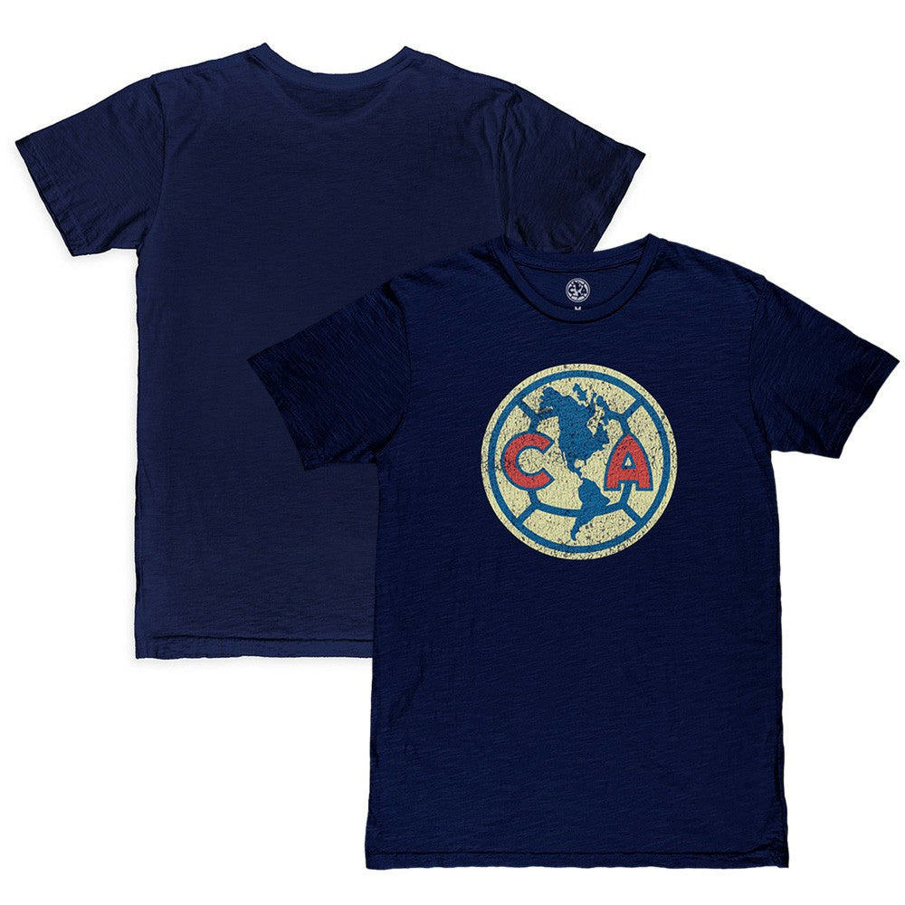 Club America 1863FC Color Crest Slub T-Shirt Navy - FIFA World CUP