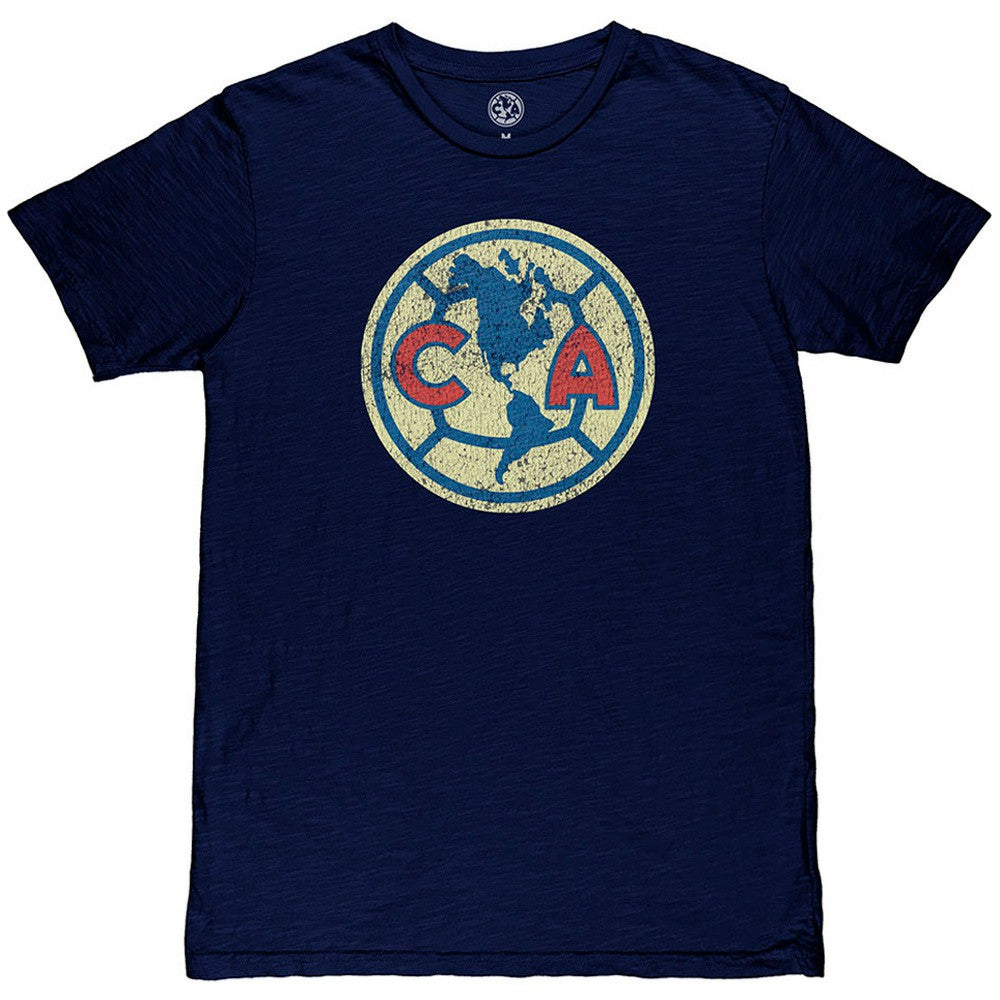 Club America 1863FC Color Crest Slub T-Shirt Navy - FIFA World CUP