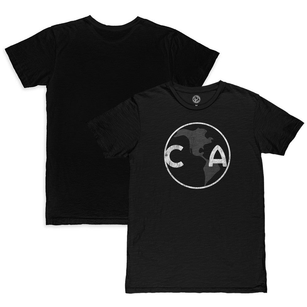 Club America 1863FC Mono Crest Slub T-Shirt Black - FIFA World CUP