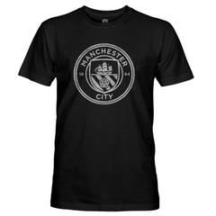 Manchester City 1863FC Mono Crest Slub T-Shirt Black - FIFA World CUP