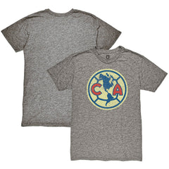 Club America 1863FC Color Crest Twisted Tri-Blend Slub T-Shirt Heather Gray - FIFA World CUP