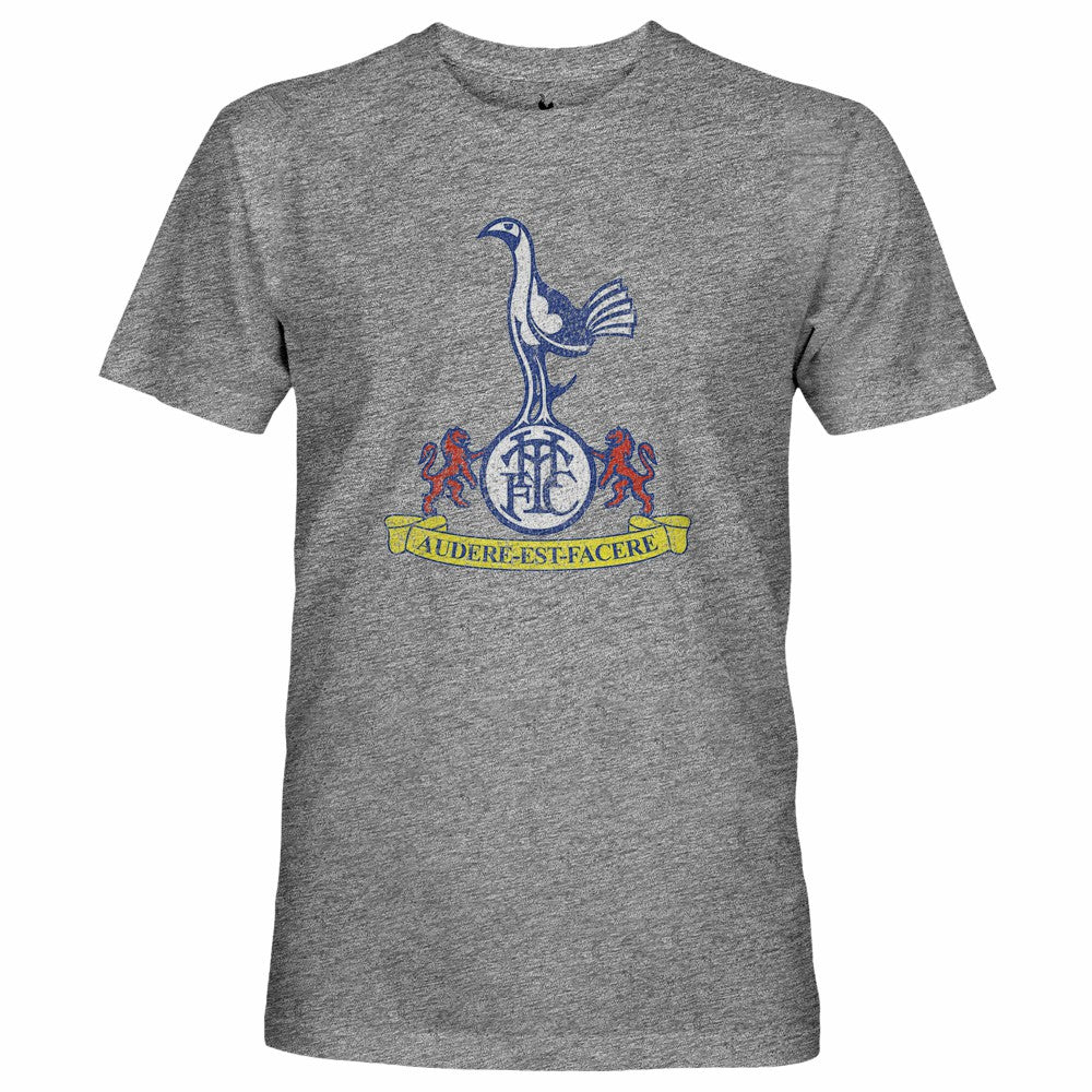 Tottenham Hotspur 1863FC Retro Crest Twisted Tri-Blend Slub T-Shirt Heather Gray - FIFA World CUP