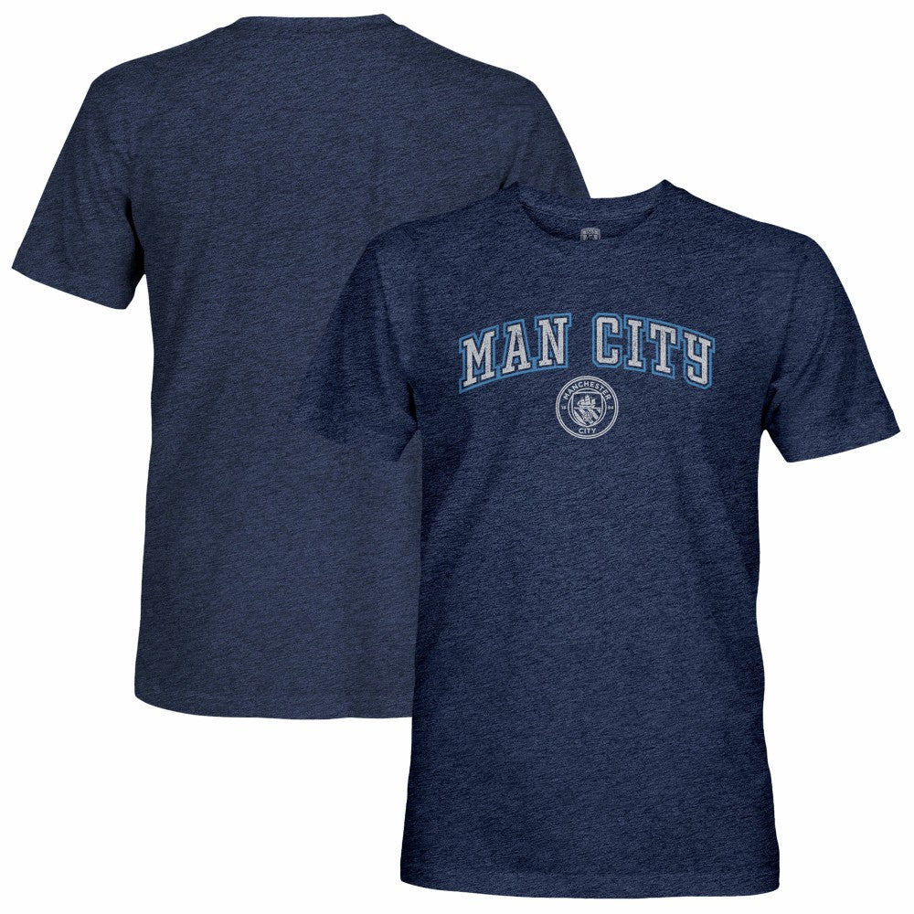 Manchester City 1863FC Wordmark Twisted Tri-Blend Slub T-Shirt Heather Navy - FIFA World CUP