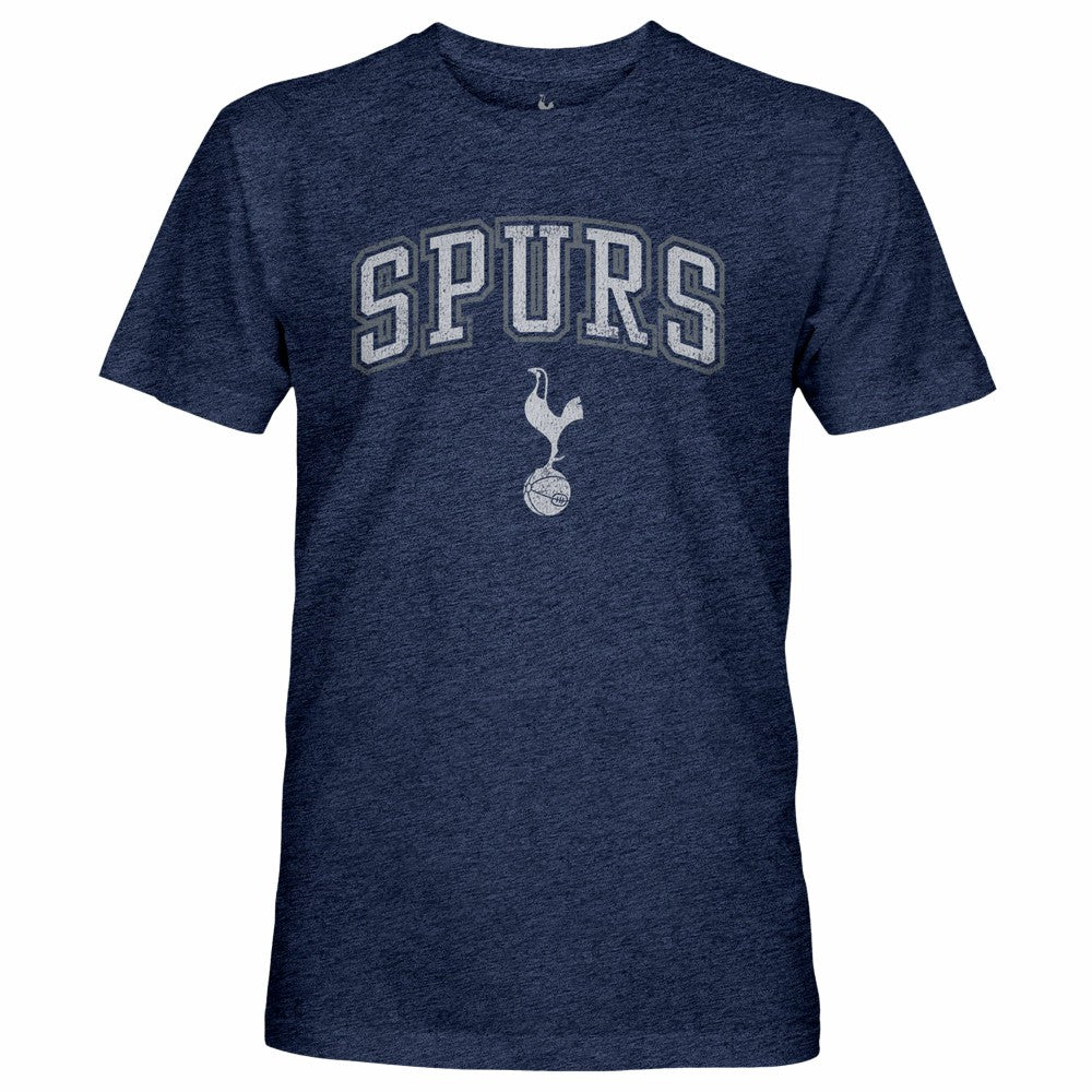 Tottenham Hotspur 1863FC Wordmark Twisted Tri-Blend Slub T-Shirt Heather Navy - FIFA World CUP