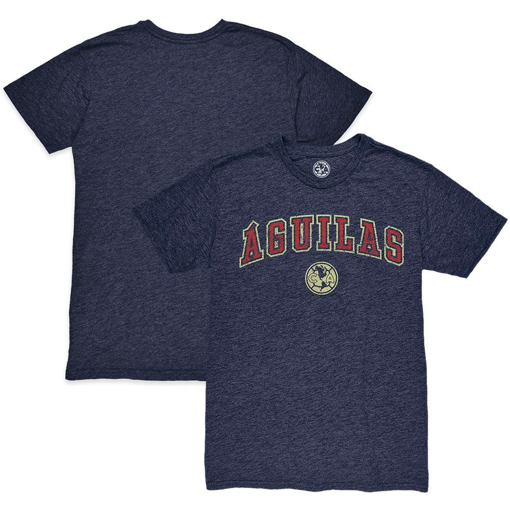 Club America 1863FC Wordmark Twisted Tri-Blend Slub T-Shirt Heather Navy - FIFA World CUP