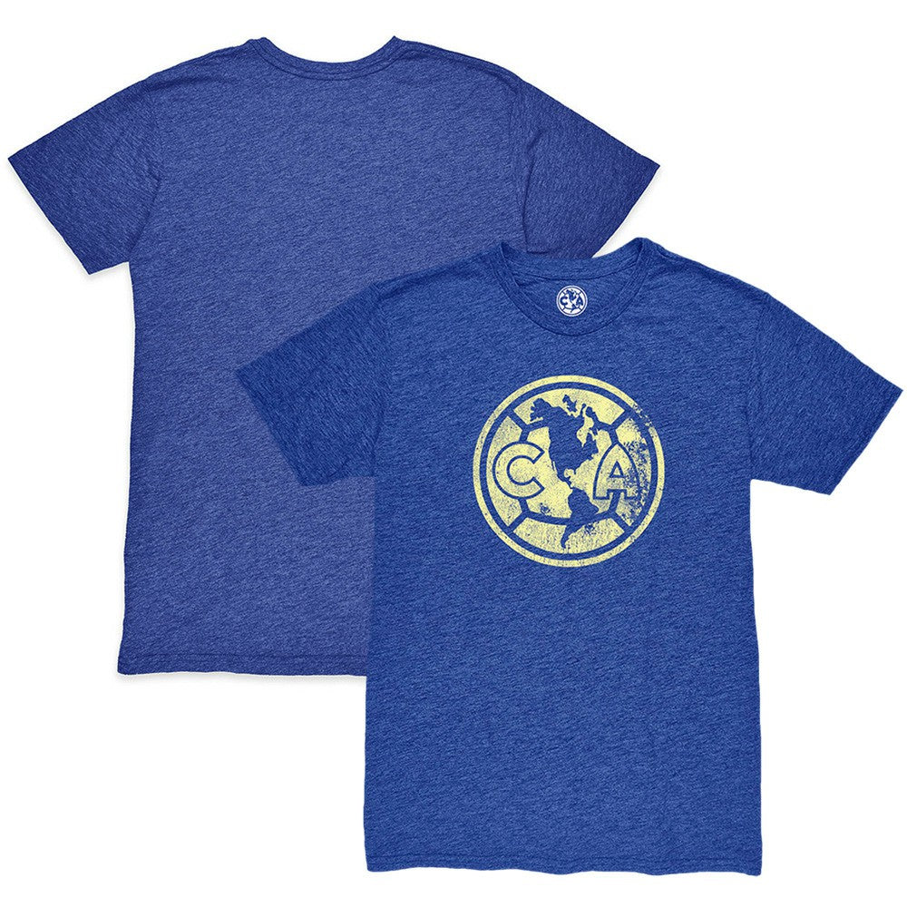 Club America 1863FC Mono Crest Twisted Tri-Blend Slub T-Shirt Heather Royal - FIFA World CUP
