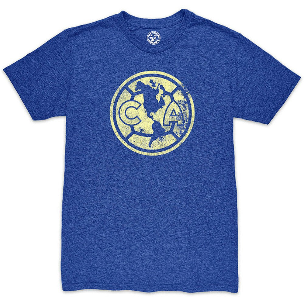 Club America 1863FC Mono Crest Twisted Tri-Blend Slub T-Shirt Heather Royal - FIFA World CUP