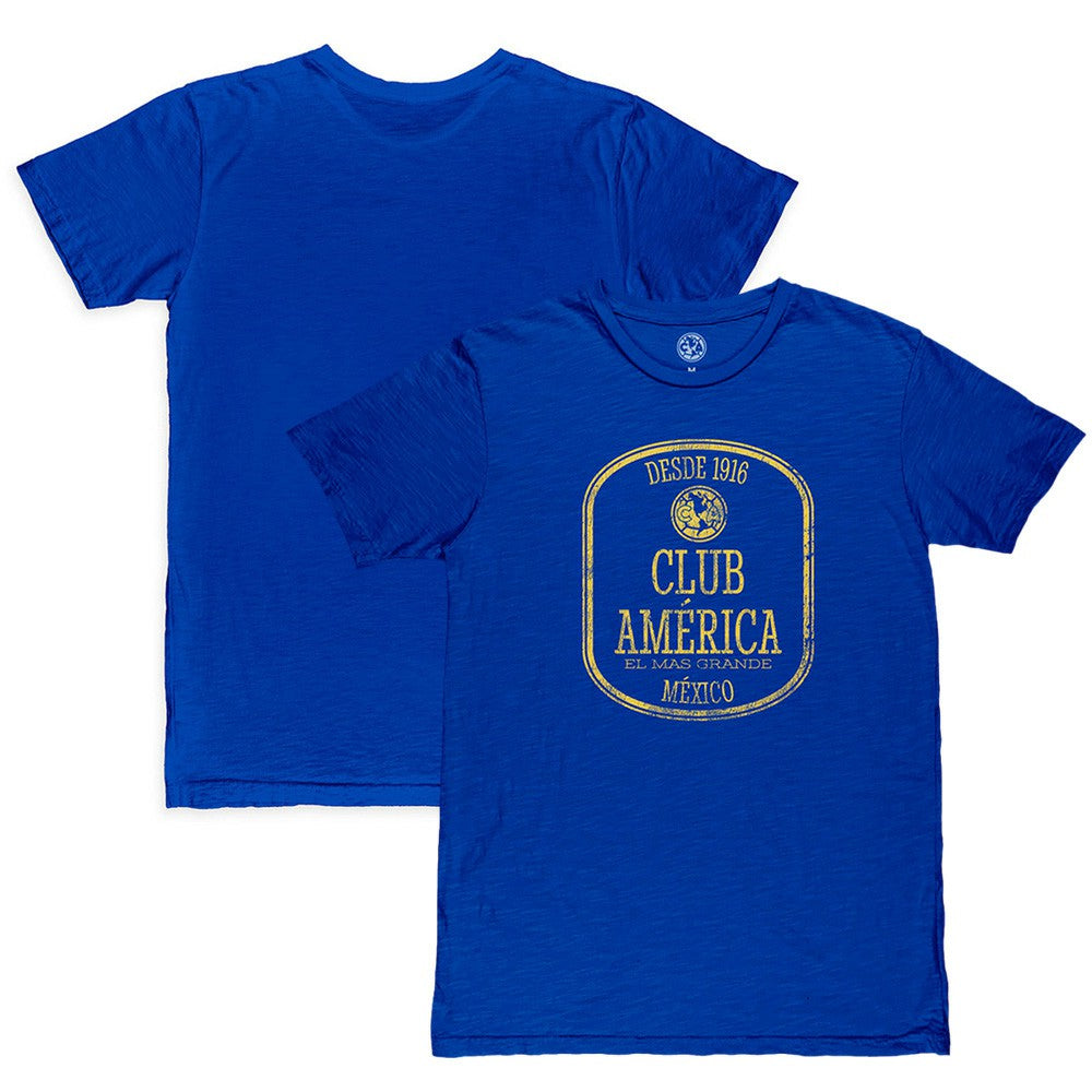 Club America 1863FC Retro Seal Slub T-Shirt Royal - FIFA World CUP