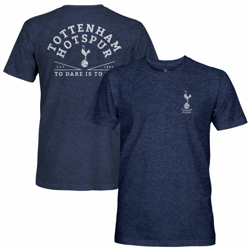 Tottenham Hotspur 1863FC Front Back Date Twisted Tri-Blend T-Shirt Heather Navy - FIFA World CUP