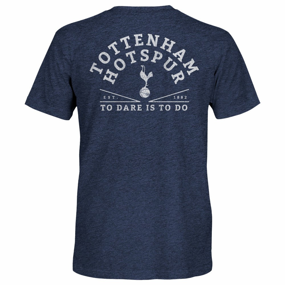 Tottenham Hotspur 1863FC Front Back Date Twisted Tri-Blend T-Shirt Heather Navy - FIFA World CUP