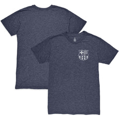 Barcelona 1863FC Front Back Date Twisted Tri-Blend T-Shirt Heather Navy - FIFA World CUP