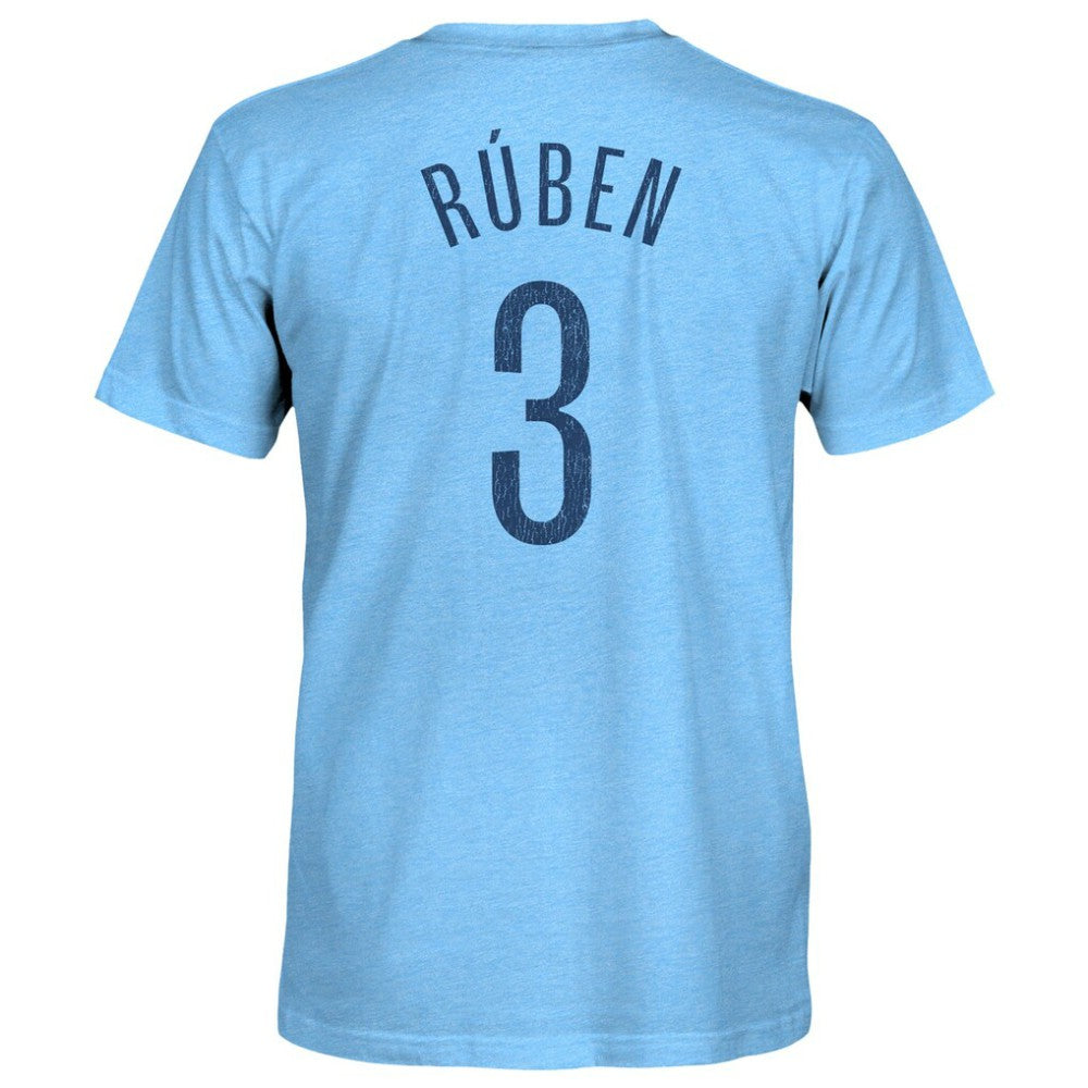 Rúben Dias Manchester City 1863FC Player Name & Number Twisted Tri-Blend Slub T-Shirt Sky Blue - FIFA World CUP