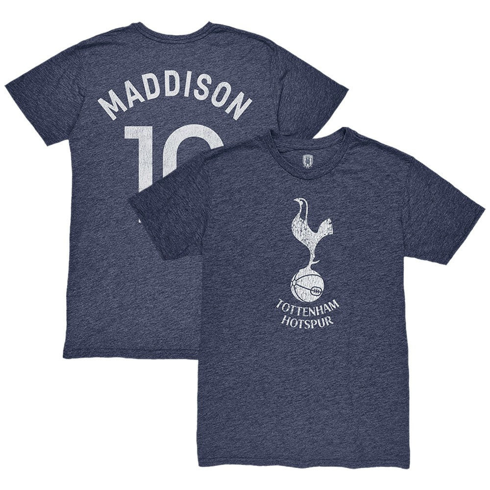 James Maddison Tottenham Hotspur 1863FC Player Name & Number Twisted Tri-Blend Slub T-Shirt Heather Navy - FIFA World CUP