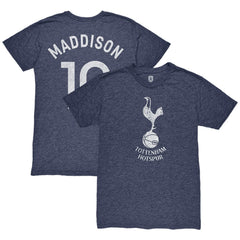 James Maddison Tottenham Hotspur 1863FC Player Name & Number Twisted Tri-Blend Slub T-Shirt Heather Navy - FIFA World CUP