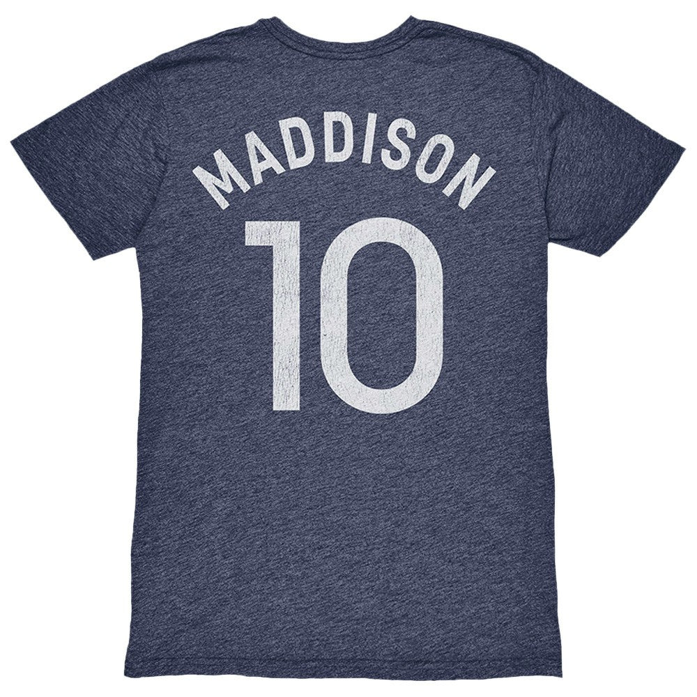 James Maddison Tottenham Hotspur 1863FC Player Name & Number Twisted Tri-Blend Slub T-Shirt Heather Navy - FIFA World CUP