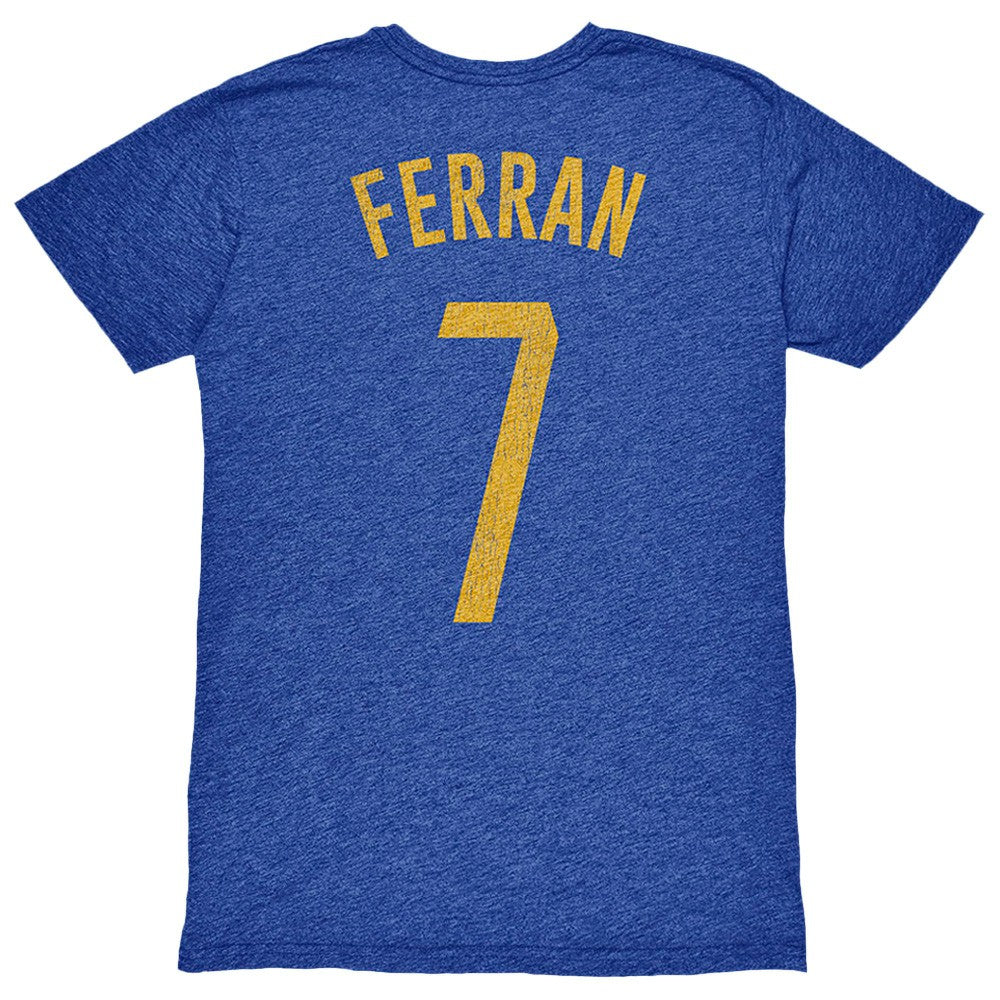 Ferran Torres Barcelona 1863FC Player Name & Number Twisted Tri-Blend Slub T-Shirt Heather Royal - FIFA World CUP