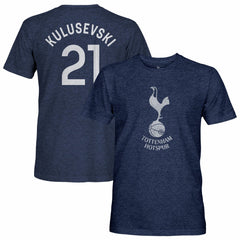 Dejan Kulusevski Tottenham Hotspur 1863FC Player Name & Number Twisted Tri-Blend Slub T-Shirt Heather Navy - FIFA World CUP