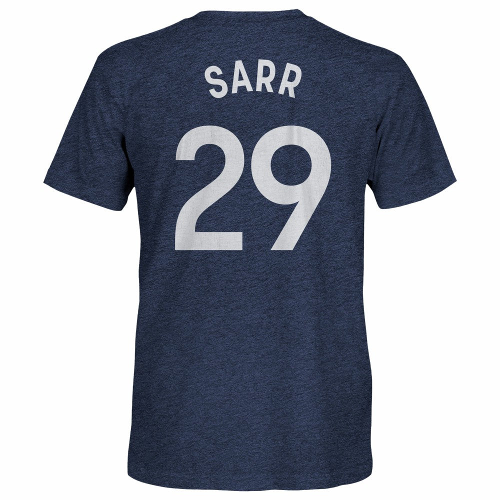 Pape Matar Sarr Tottenham Hotspur 1863FC Player Name & Number Twisted Tri-Blend Slub T-Shirt Heather Navy - FIFA World CUP