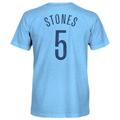 John Stones Manchester City 1863FC Player Name & Number Twisted Tri-Blend Slub T-Shirt Sky Blue - FIFA World CUP