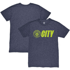 Manchester City 1863FC Lockup Twisted Tri-Blend Slub T-Shirt Heather Navy - FIFA World CUP
