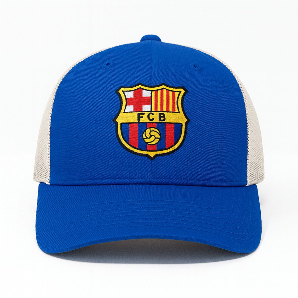 Barcelona 1863FC Washed Trucker Adjustable Hat Royal - FIFA World CUP