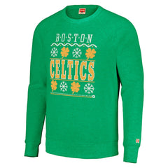 Boston Celtics Homage Unisex Holiday Raglan Pullover Sweatshirt Kelly Green - NBA