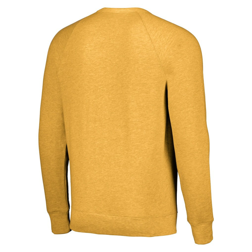 Golden State Warriors Homage Unisex Holiday Tri-Blend Raglan Pullover Sweatshirt Gold - NBA