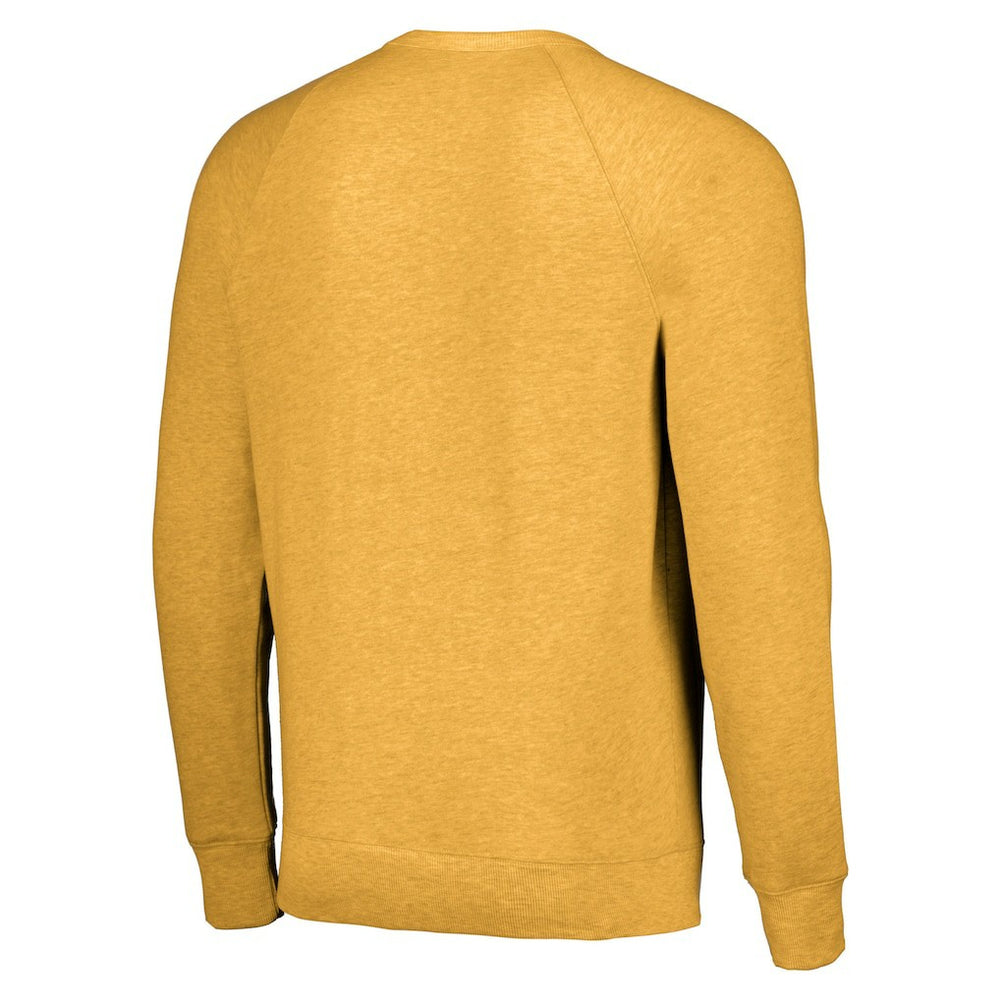 Golden State Warriors Homage Unisex Holiday Tri-Blend Raglan Pullover Sweatshirt Gold - NBA