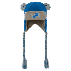 Detroit Lions Youth Wordmark Ears Trooper Knit Hat Blue | NFL