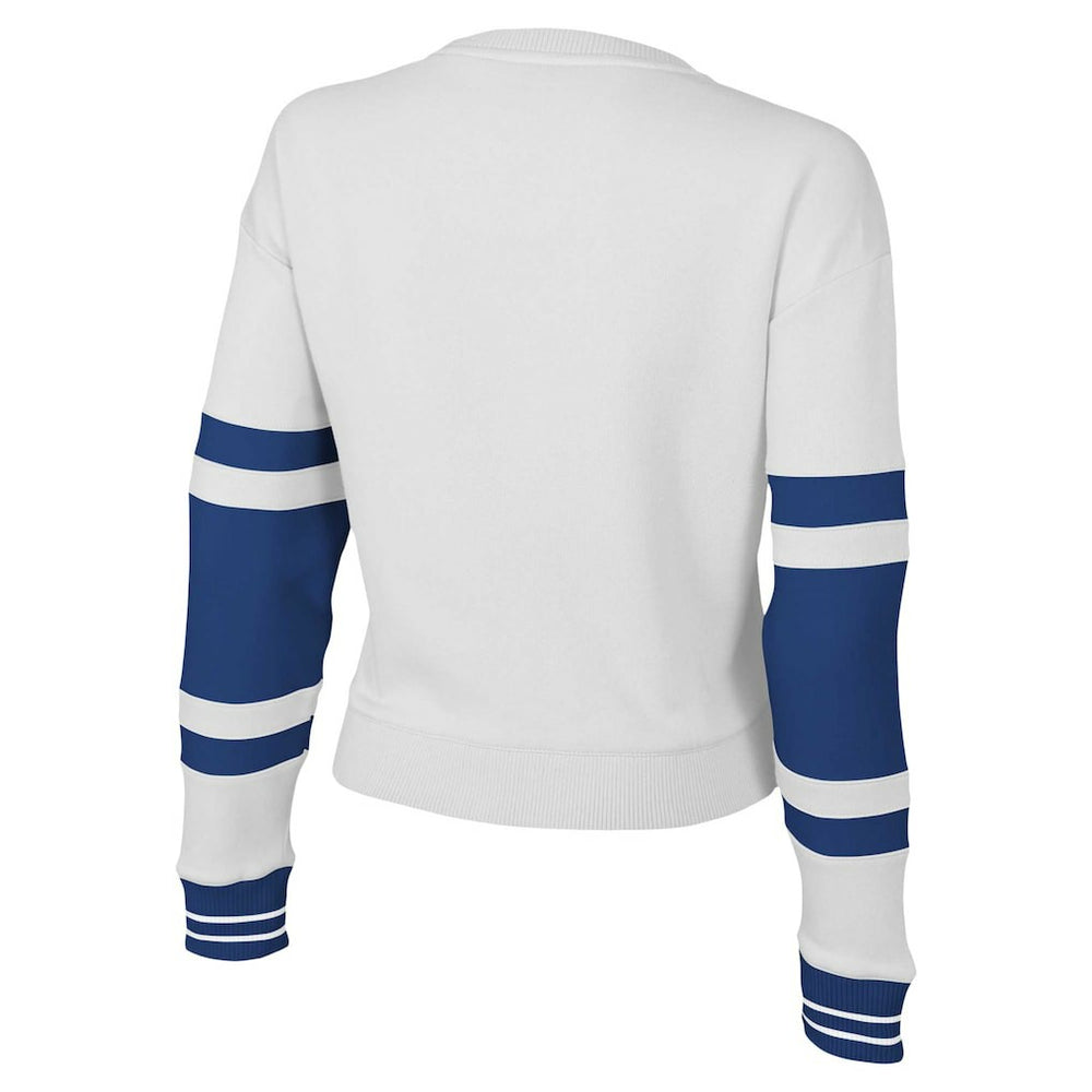 Philadelphia 76ers Stadium Essentials Women's Scrimmage Cropped Pullover Sweatshirt White - NBA