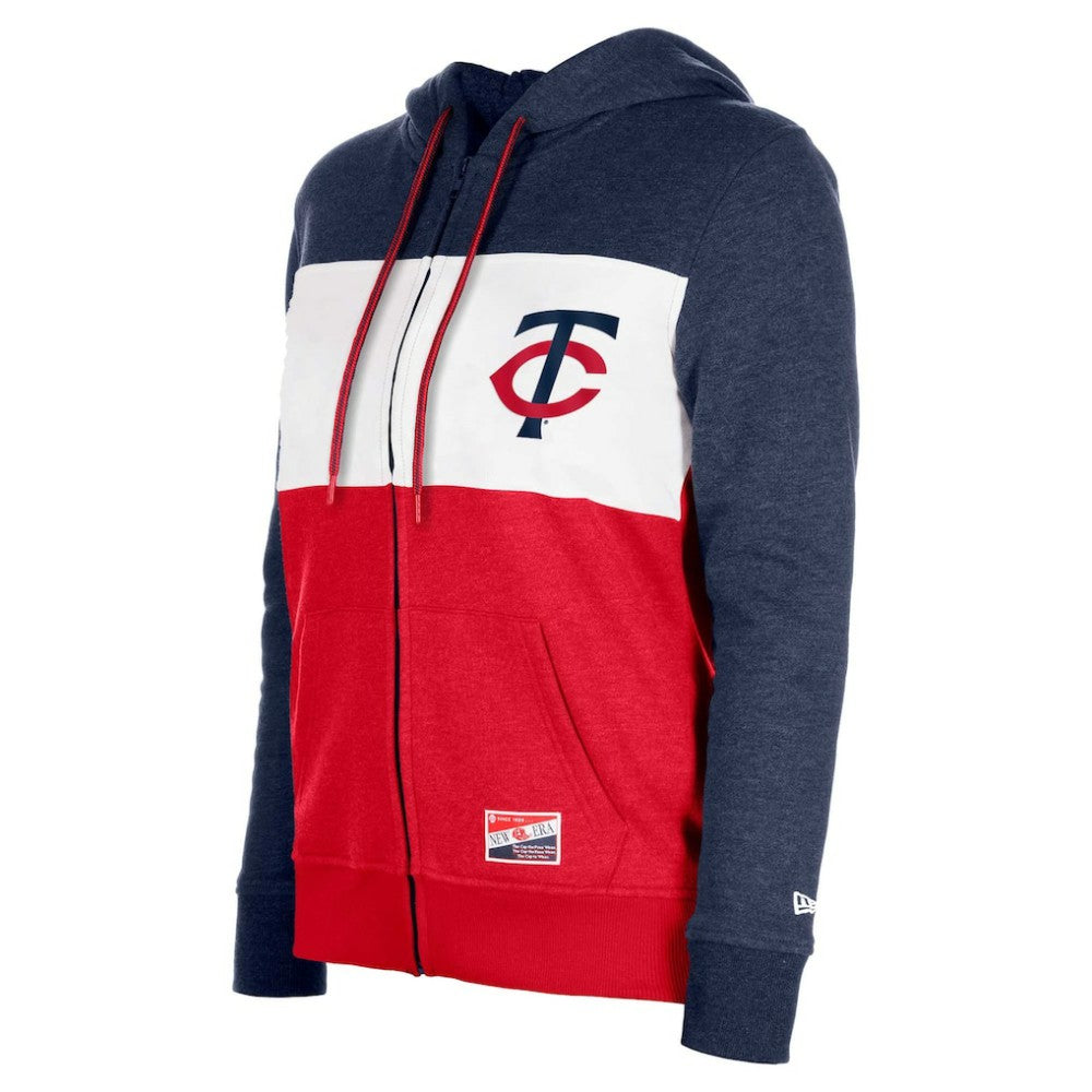 Minnesota Twins New Era Women's Color Block Full-Zip Hoodie Jacket - MLB