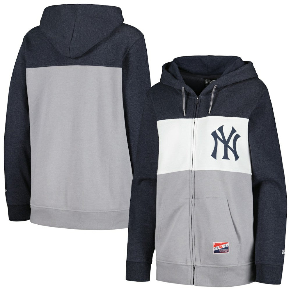 New York Yankees New Era Women's Color Block Full-Zip Hoodie Jacket - MLB