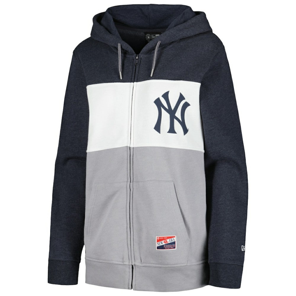New York Yankees New Era Women's Color Block Full-Zip Hoodie Jacket - MLB