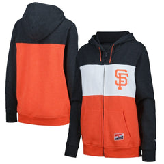 San Francisco Giants New Era Women's Color Block Full-Zip Hoodie Jacket - MLB