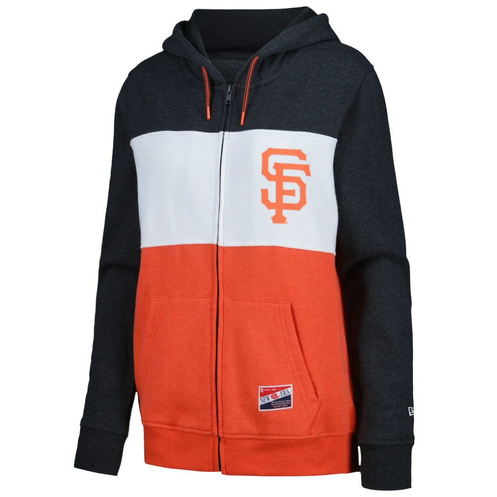 San Francisco Giants New Era Women's Color Block Full-Zip Hoodie Jacket - MLB