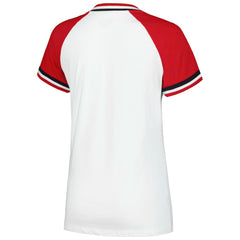St. Louis Cardinals New Era Women's Jersey Double Binding Raglan V-Neck T-Shirt - MLB