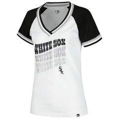 Chicago White Sox New Era Women's Jersey Double Binding Raglan V-Neck T-Shirt - MLB