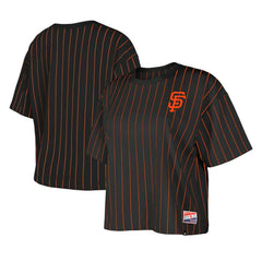 San Francisco Giants New Era Women's Boxy Pinstripe T-Shirt - MLB