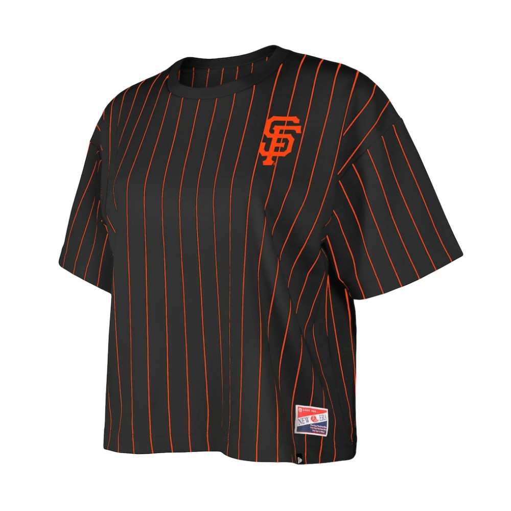 San Francisco Giants New Era Women's Boxy Pinstripe T-Shirt - MLB