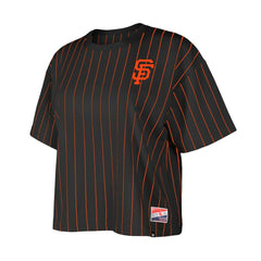 San Francisco Giants New Era Women's Boxy Pinstripe T-Shirt - MLB