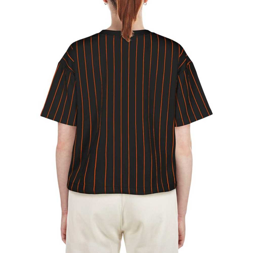 San Francisco Giants New Era Women's Boxy Pinstripe T-Shirt - MLB