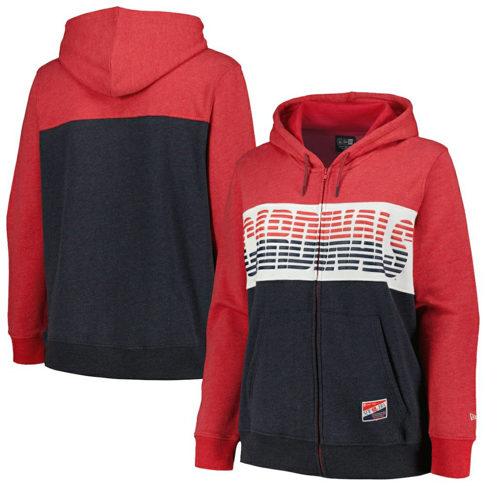 St. Louis Cardinals New Era Women's Plus Size Color Block Full-Zip Hoodie - MLB