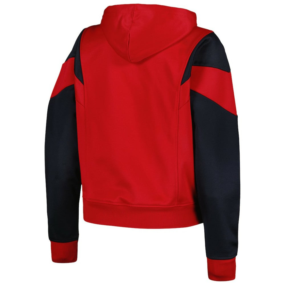 St. Louis Cardinals New Era Women's Color Block Fleece Quarter-Zip Hoodie - MLB