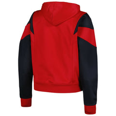 St. Louis Cardinals New Era Women's Color Block Fleece Quarter-Zip Hoodie - MLB